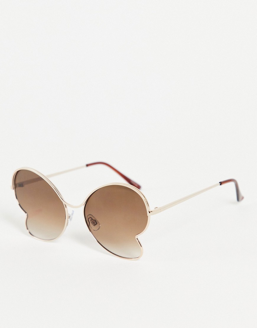 Madein. Butterfly Frame Sunglasses-brown