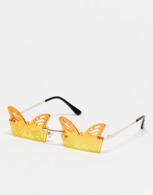 Madein. butterfly sunglasses in yellow
