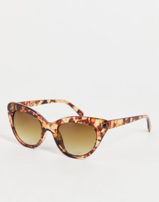 Madein. cat eye sunglasses in milky tortoiseshell-Brown