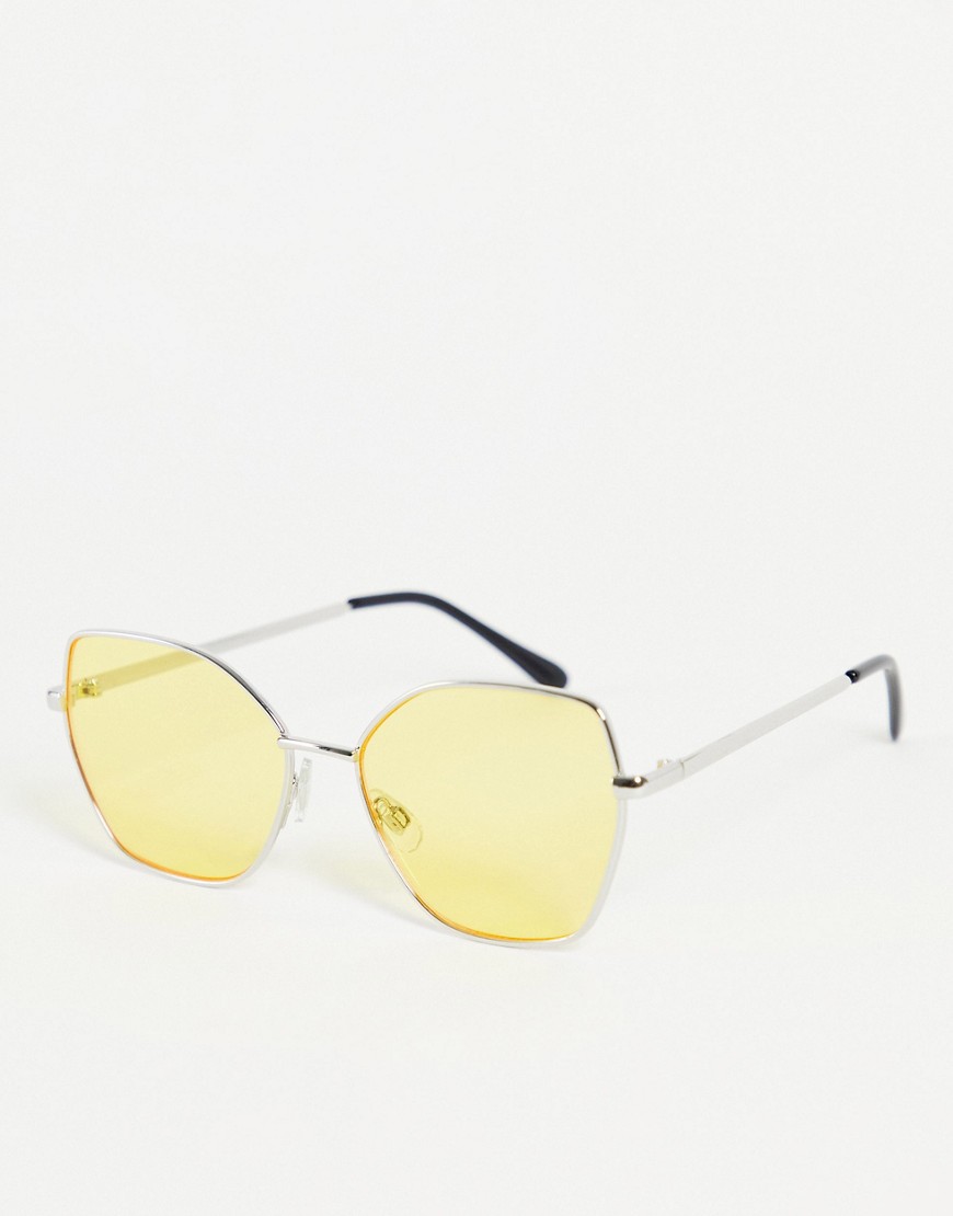 Madein. Cat Eye Sunglasses In Pastel Yellow