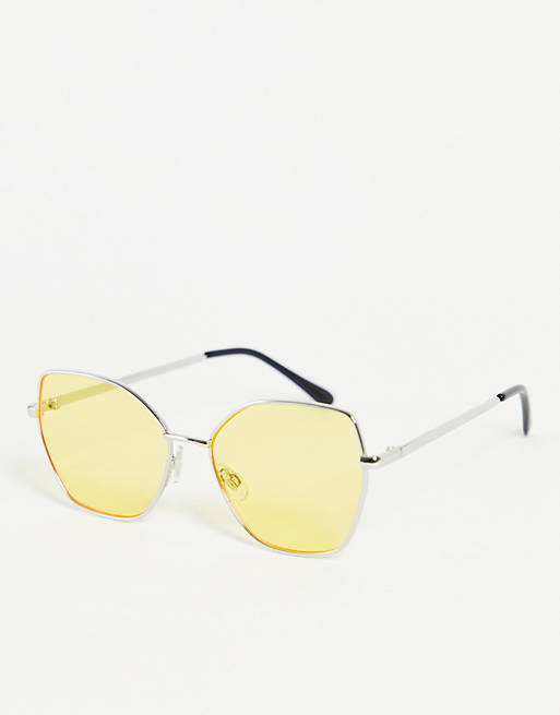 Madein. cat eye sunglasses in pastel yellow