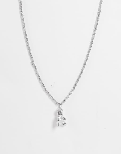 Madein - Catenina argento con pendente a forma di orsetto gommoso