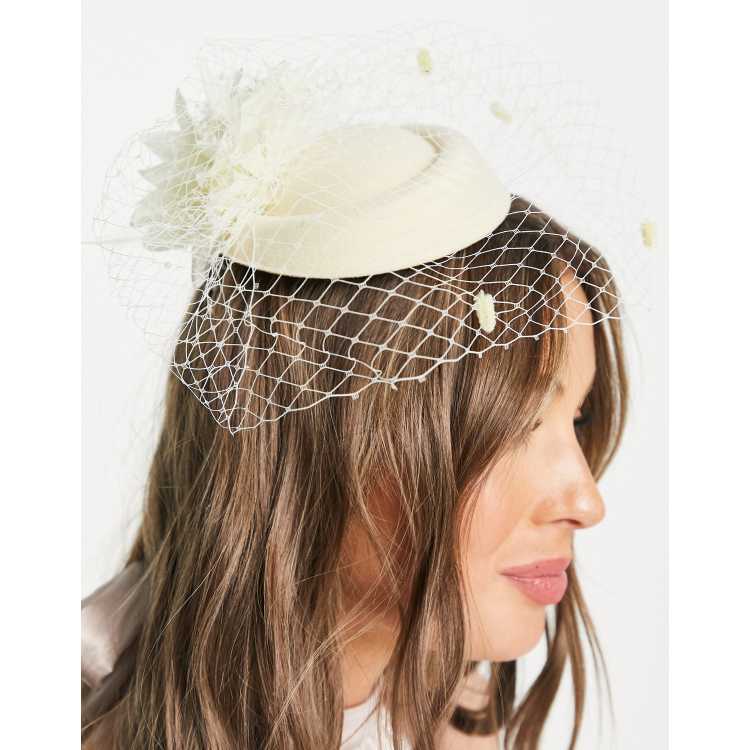 Chapeau de on sale mariée avec voile