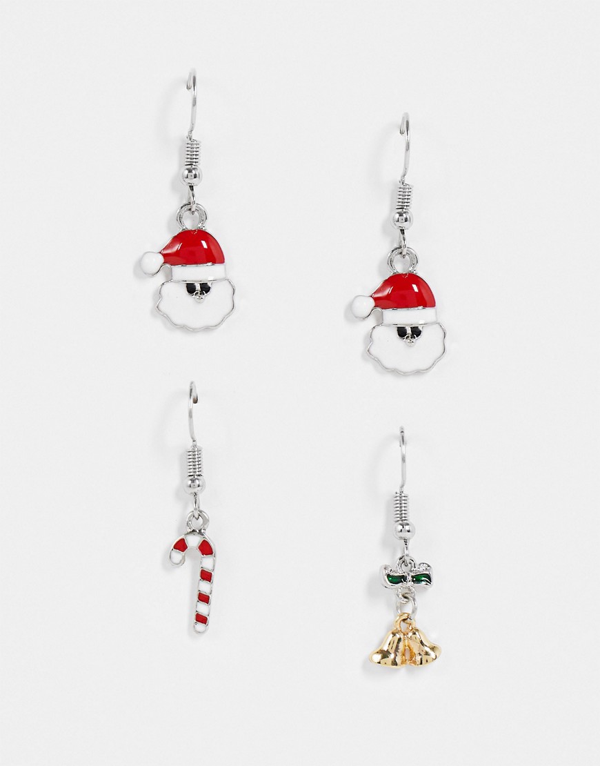 Madein Christmas 4 pack earrings-Multi