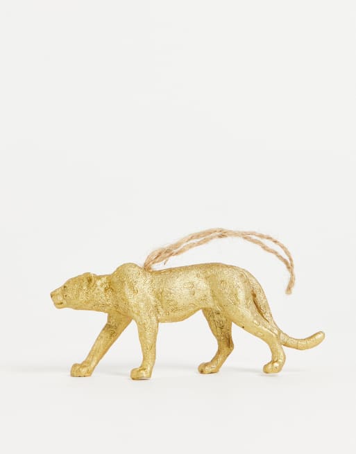 Madein Christmas tiger bauble in gold