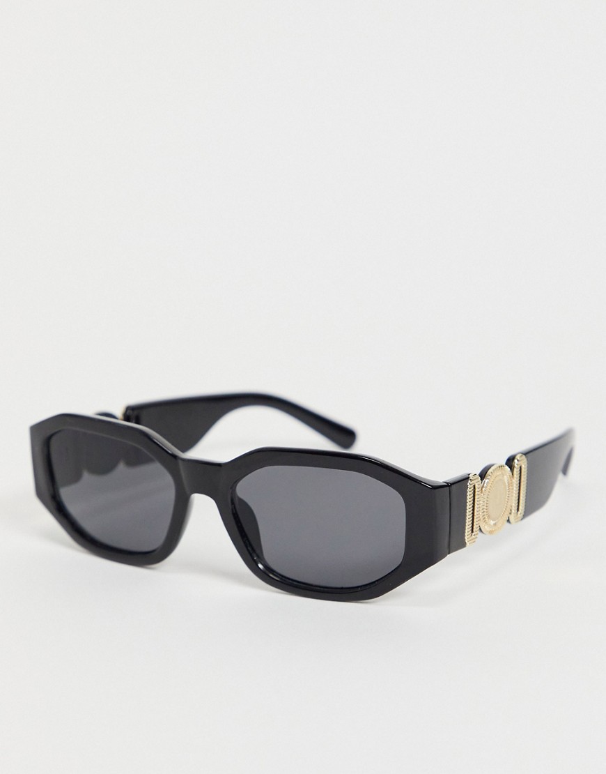 Madein. chunky slim line sunglasses-Black