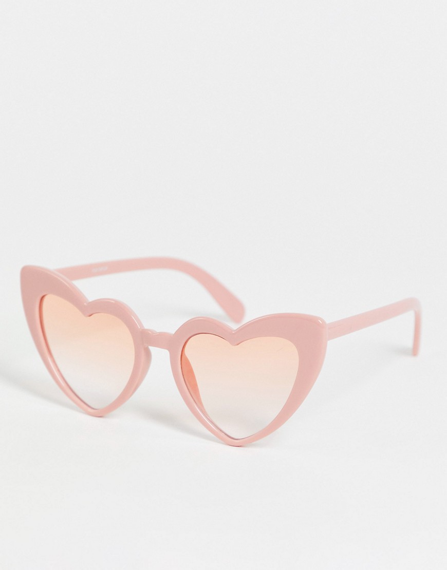 Madein. - Chunky zonnebril met hartvormig montuur-Roze