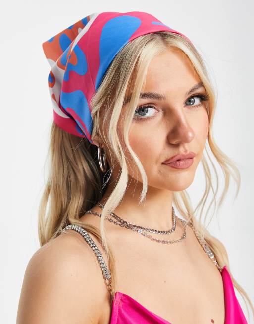 Madein – Chusta na głowę w brązowy falisty wzór