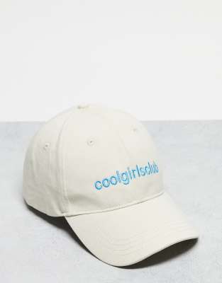 Madein. cool girls club cap in cream