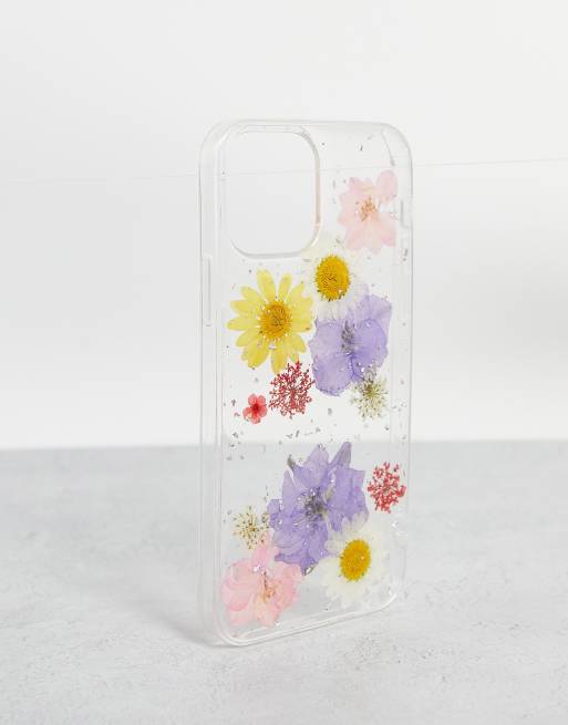 Madein. - Custodia per smartphone con fiori pressati
