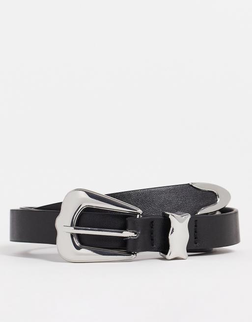 Madein – Czarny pasek w stylu kowbojskim