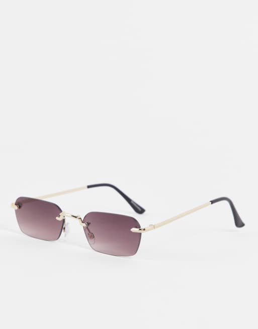 Madein. – Eckige Sonnenbrille in Schwarz
