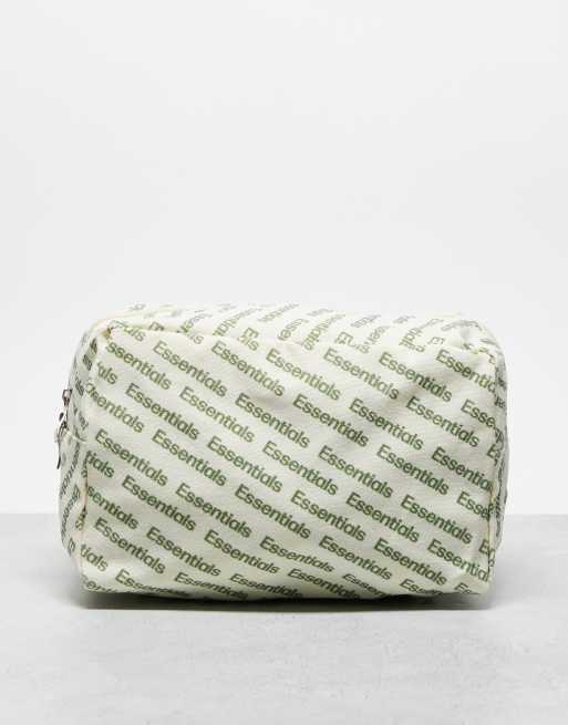 Madein. essentials square cosmetic bag in white