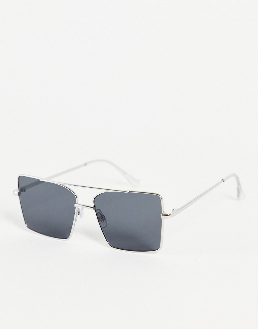 Madein. exaggerated square lens sunglasses-Black