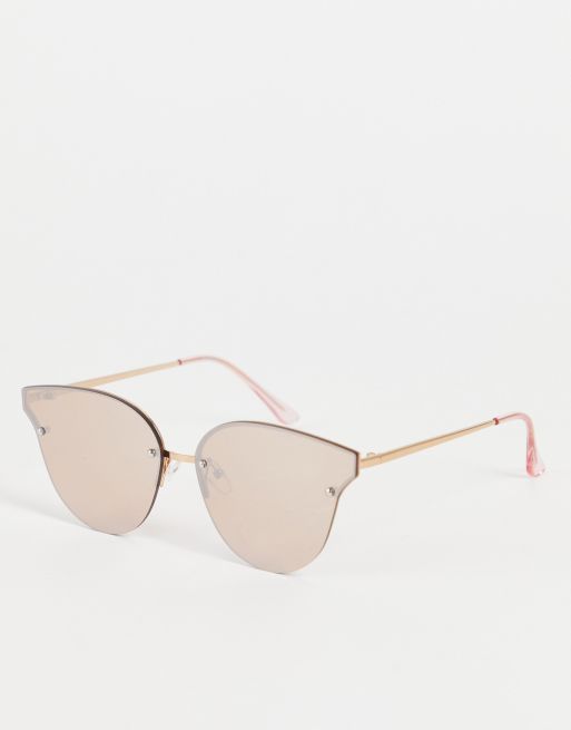 Madein. frameless oversized sunglasses in light pink