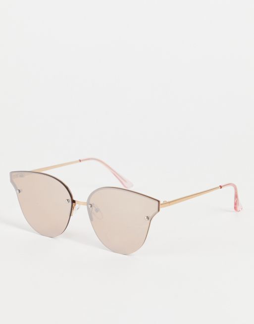 Madein Frameless Oversized Sunglasses In Light Pink Asos 