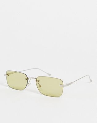 Madein frameless square sunglasses in sage