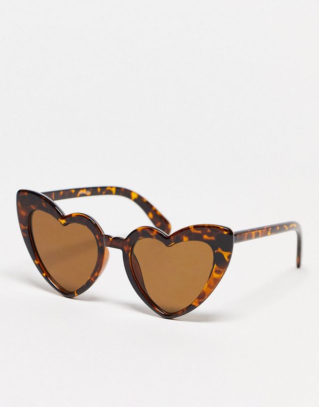 Madein. heart sunglasses in tortoiseshell
