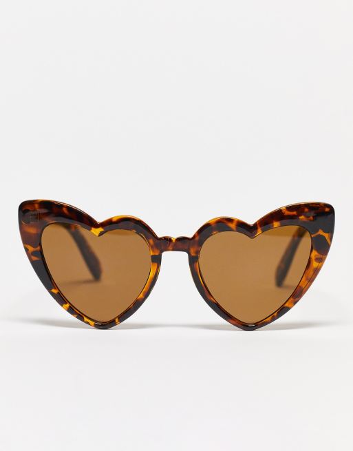 Madein. heart sunglasses in tortoiseshell | ASOS