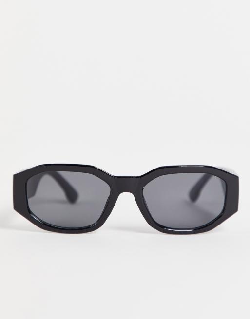 Madein hexagon sunglasses in matte black ASOS