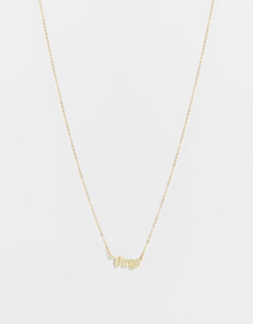 Madein – Jungfrau – Halskette in Gold mit „Virgo“-Horoskop-Schriftzug