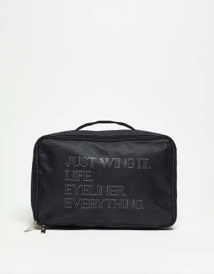 Madein. Madein. just wing in cosmetic bag in black