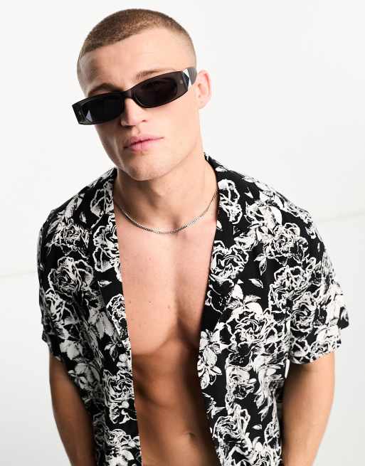 Madein. –  Klobige, rechteckige Sonnenbrille in Grau
