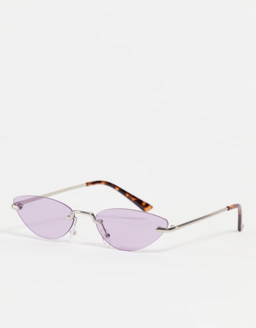 Madein. lila smala solglasögon i cateye-modell