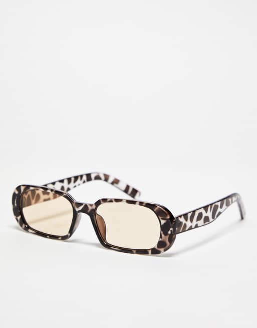 Madein. - Lunettes de soleil hexagonales - Écaille de tortue laiteux