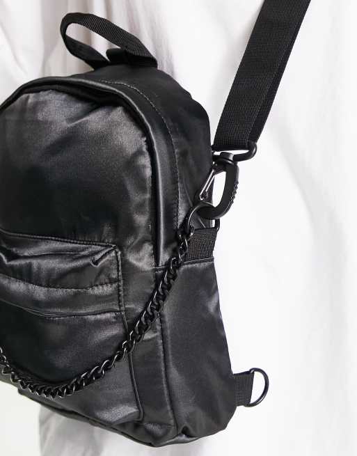 Black chain online backpack