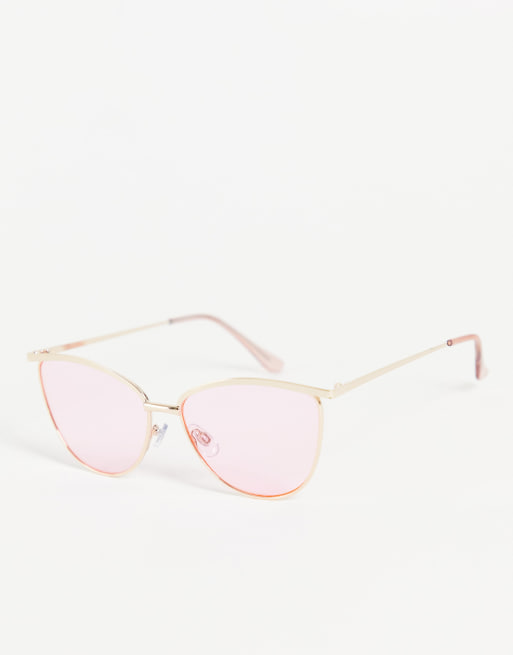 Madein. - Occhiali da sole a occhi di gatto, colore rosa pastello