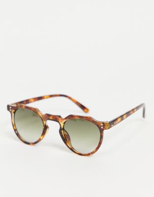 Occhiali da sole Ambit Aviator argentati con lenti rotonde