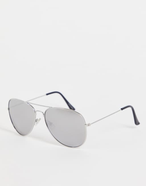 Madein. - Occhiali da sole modello aviatore color argento