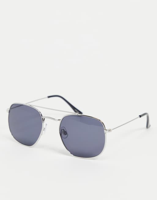 Madein – okulary przeciwsłoneczne typu aviator w złotych oprawkach