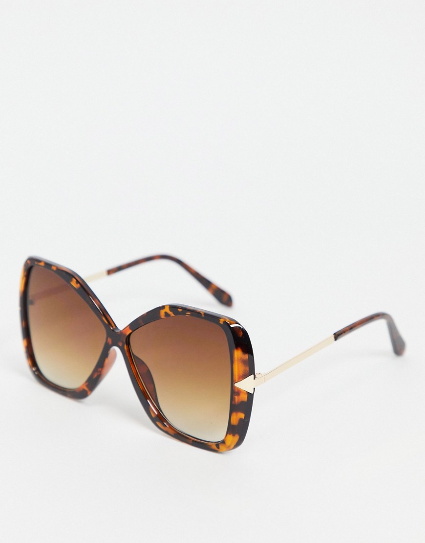 Madein. Oversized sunglasses-Brown