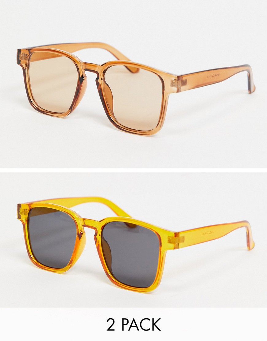 Madein. - Pakke med 2 par firkantede solbriller-Multifarvet