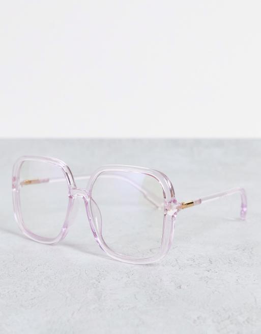 Madein – Przezroczyste duże okulary blokujące niebieskie światło