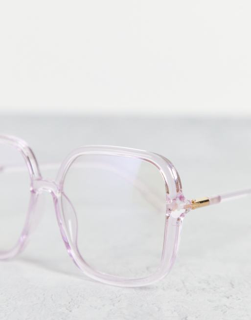 Madein – Przezroczyste duże okulary blokujące niebieskie światło, 3 z 4