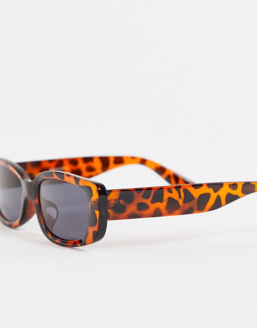 square cheetah print sunglasses