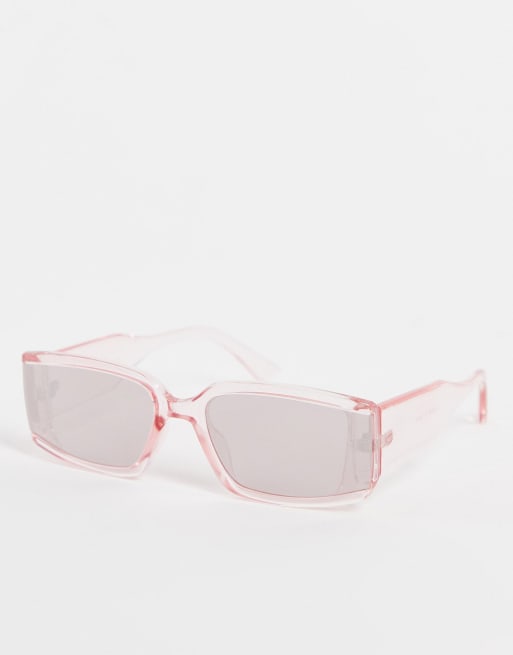Madein. rectangle sunglasses in sheer pink