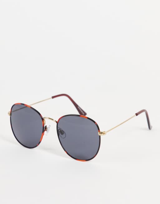 Madein round lens sunglasses with tort frame