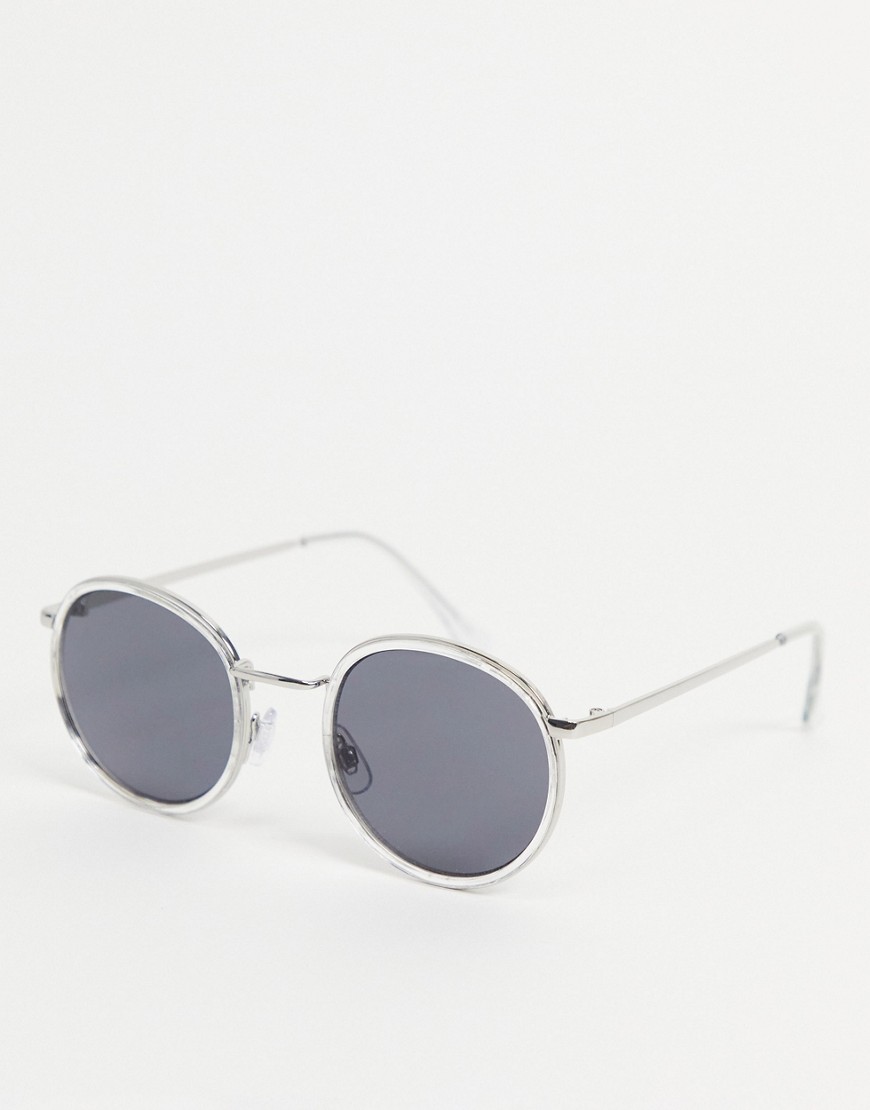 Madein. Round Lens Sunglasses-silver