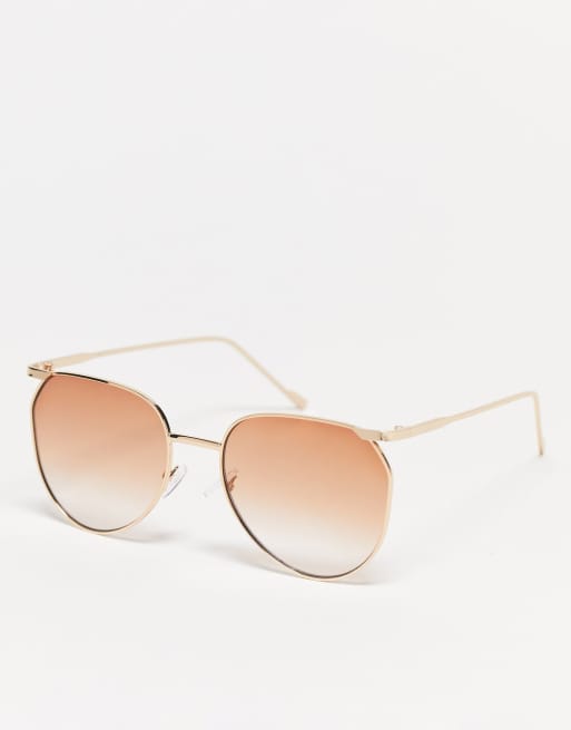 Madein Round Sunglasses In Gold Asos