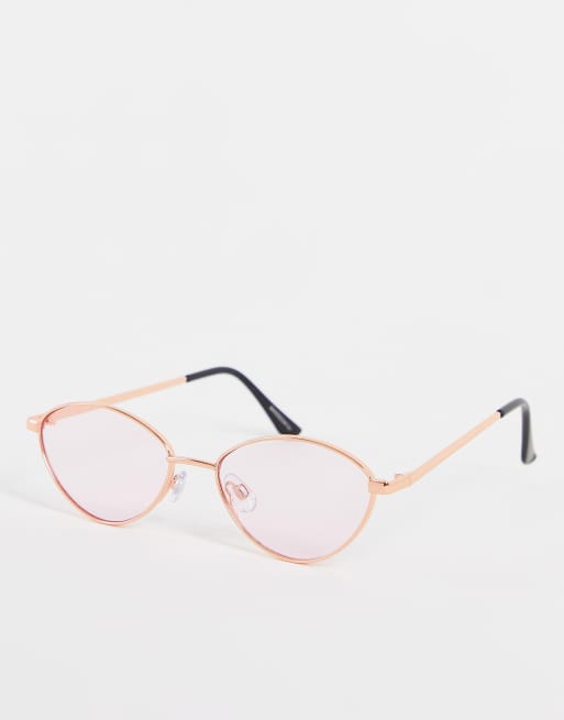 Madein Round Sunglasses In Sheer Pink Asos