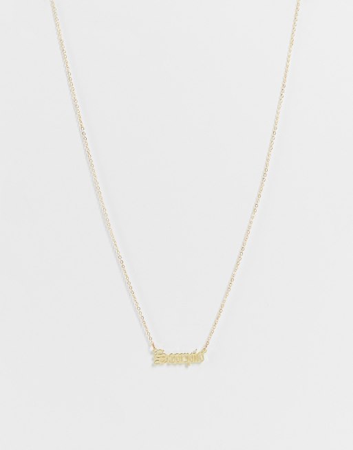 Madein – Scorpio – Guldfärgat halsband med 