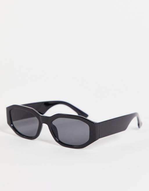 Madein – Sechseckige Sonnenbrille in Mattschwarz