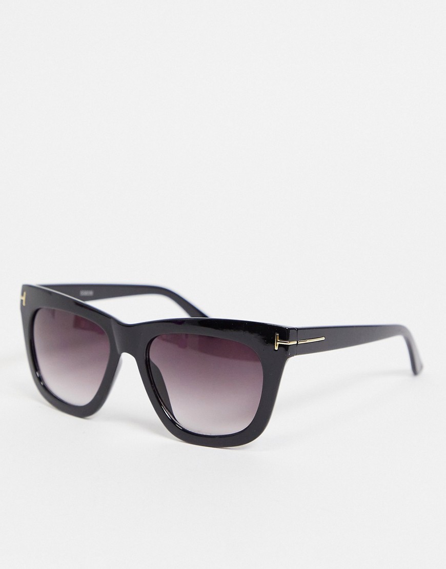 Madein. simple cat eye sunglasses-Black