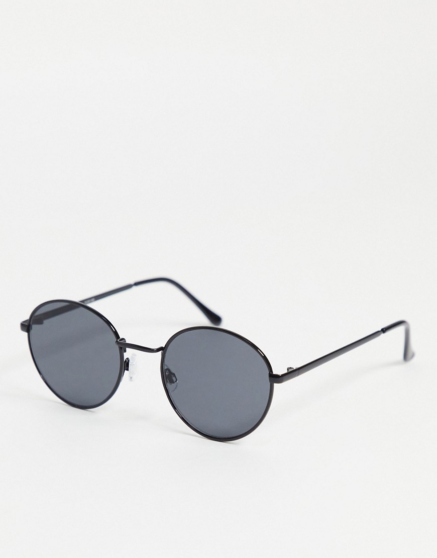 Madein. simple roung lens sunglasses-Black