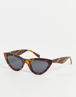 Madein. slim cat eye sunglasses in tonal tortoiseshell-Brown