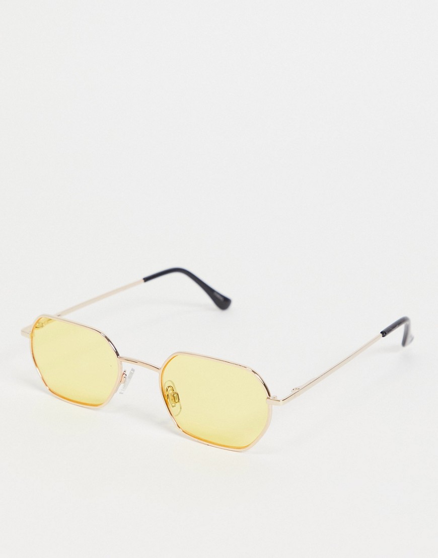 Madein. slim line sunglasses-Yellow
